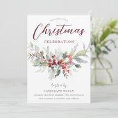 フェスティバル会社オフィス企業のクリスマスパーティー 招待状 (スタンド正面)