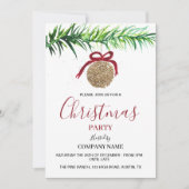 フェスティバル会社オフィス企業のクリスマスパーティー 招待状 (正面)