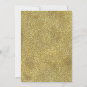 フェスティバル会社ホリデーパーティギフト金ゴールドグリッター 招待状 (裏面)