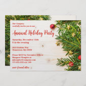 フェスティバル会社ホリデーパーティー 招待状 (正面/裏面)