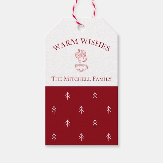 フェスティバル伝統ココア |パック10 Holiday ギフトタグ (正面)