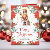 フェスティバル伝統的くるみ割り植物性クリスマス シーズンカード