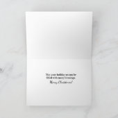 フェスティバル伝統的の陽気なクリスマスツリー カード (内部)