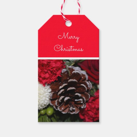 フェスティバル伝統的クリスマスプレゼントラベル ギフトタグ (正面)