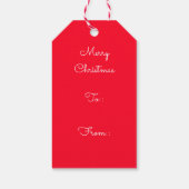 フェスティバル伝統的クリスマスプレゼントラベル ギフトタグ (裏面)