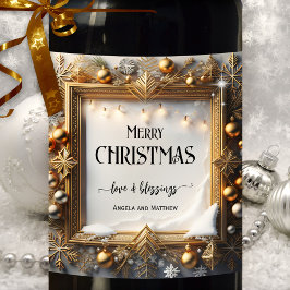フェスティバル伝統的クリスマスワインラベル ワインラベル