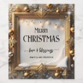 フェスティバル伝統的クリスマスワインラベル ワインラベル (シングルラベル)