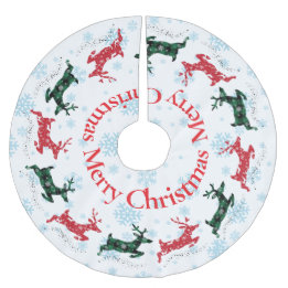 フェスティバル伝統的トナディアメリークリスマス ブラッシュドポリエステルツリースカート