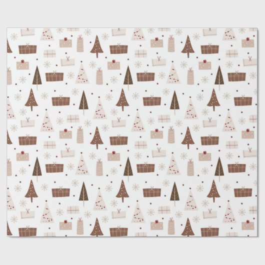 フェスティバル伝統的北欧の木ギフトクリスマスクリスマス ラッピングペーパー (フラット)