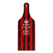 フェスティバル保赤い文字を落ち着ストライプける カッティングボード (正面)