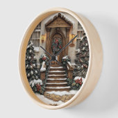 フェスティバル入り口リース。 壁時計 (傾斜)