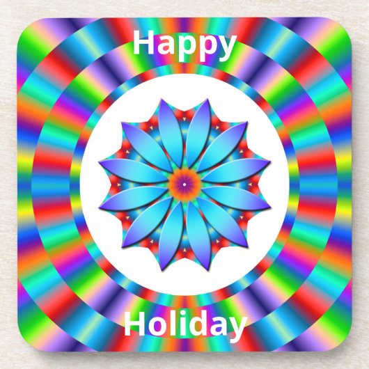 フェスティバル円形デザイン付きコースターカラフルセット コースター (正面)