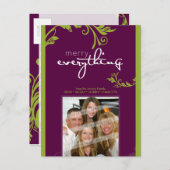 フェスティバル写真はがき::はっきりしたつる植物3P シーズンポストカード (正面/裏面)