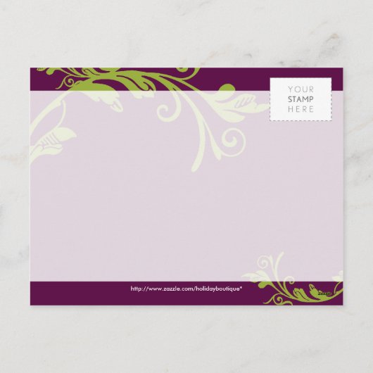 フェスティバル写真はがき::はっきりしたつる植物3P シーズンポストカード (裏面)