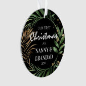 フェスティバル写真Our 1stクリトマス |祖父母 オーナメント (正面)