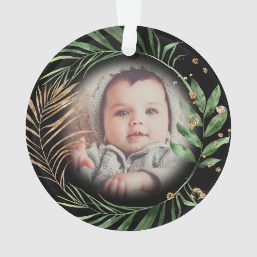 フェスティバル写真Our 1stクリトマス |祖父母 オーナメント (裏面)