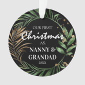フェスティバル写真Our 1stクリトマス |祖父母 オーナメント (正面)