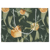 フェスティバル冬のエレガンス：水の色モノグラムの ラージペーパーバッグ (裏面)