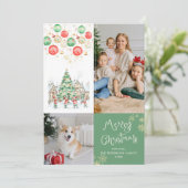 フェスティバル冬のシーンメリークリスマスグリーン2写真 シーズンカード (スタンド正面)