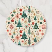 フェスティバル冬のパターン赤ちゃんシャワー フェイバータグ (裏面)