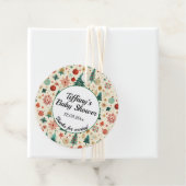 フェスティバル冬のパターン赤ちゃんシャワー フェイバータグ (インサイチュ)