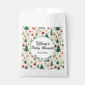 フェスティバル冬のパターン赤ちゃんシャワー フェイバーバッグ (正面)