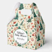 フェスティバル冬のパターン赤ちゃんシャワー フェイバーボックス (正面)