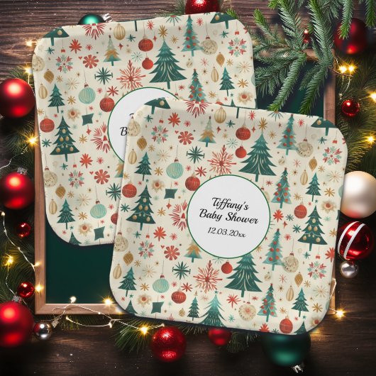 フェスティバル冬のパターン赤ちゃんシャワー ペーパープレート