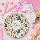 フェスティバル冬のパターン赤ちゃんシャワー ペーパープレート (パーティー)