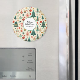 フェスティバル冬のパターン赤ちゃんシャワー マグネット