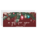 フェスティバル冬のリースロゴギフト証明書赤