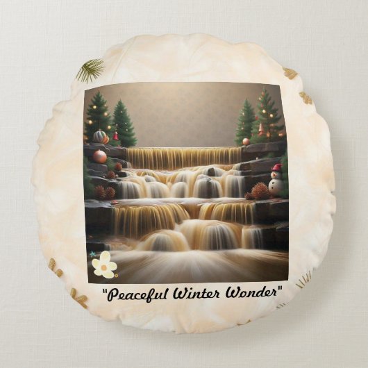 フェスティバル冬の喜び ラウンドクッション (正面)