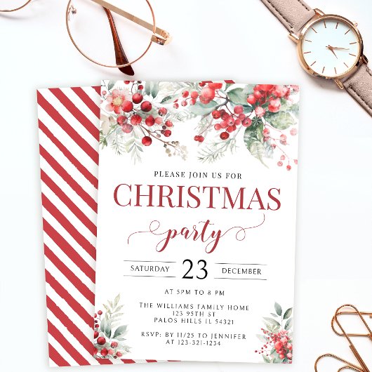 フェスティバル冬の果実の森のクリスマスパーティー 招待状