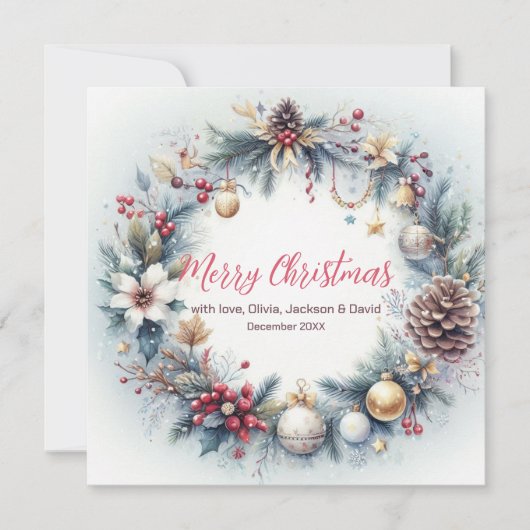 フェスティバル冬の枠クリスマス シーズンカード (正面)