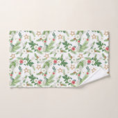 フェスティバル冬の植物学オールオーバープリント バスタオルセット (ハンドタオル)