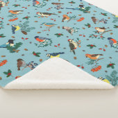 フェスティバル冬の鳥クリスマスパターン シェルパブランケット (3/4)