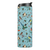 フェスティバル冬の鳥クリスマスパターン タンブラー (回転左)