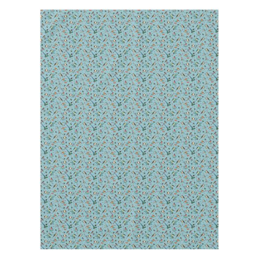 フェスティバル冬の鳥クリスマスパターン テーブルクロス (正面)