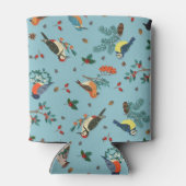 フェスティバル冬の鳥クリスマスパターン 缶クーラー (裏面)