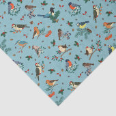 フェスティバル冬の鳥クリスマスパターン 薄葉紙 (詳細)