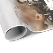 フェスティバル冬の鹿フォトコラージュクリスマス ラッピングペーパー (ロールコーナー)