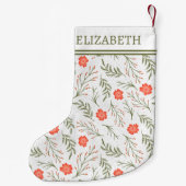 フェスティバル冬フローラウィズモノグラムホリデイ スモールクリスマスストッキング (裏面)