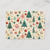 フェスティバル冬型ベビーシャワーブックベビー エンクロージャーカード (裏面)