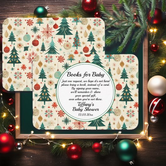 フェスティバル冬型ベビーシャワーブックベビー エンクロージャーカード