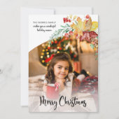 フェスティバル冬植物書道写真 シーズンカード (正面)