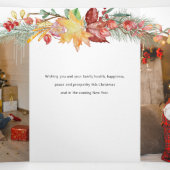 フェスティバル冬植物書道写真 三つ折りカード (内部中)