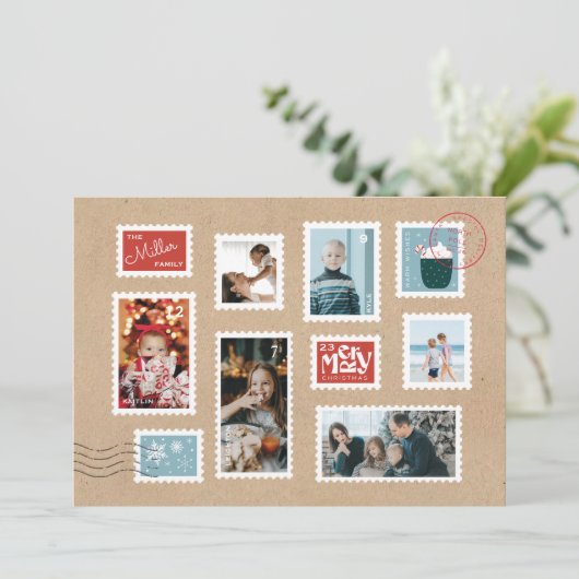 フェスティバル切手フォトクリスマスカード シーズンカード (スタンド正面)