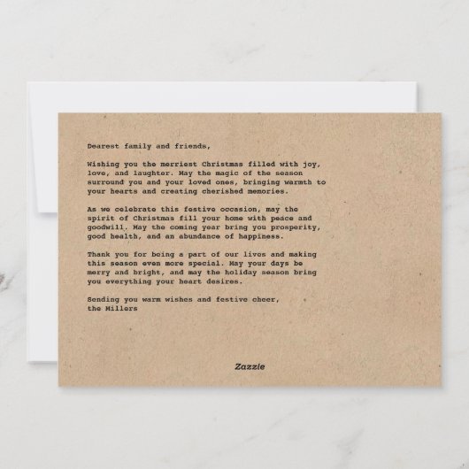 フェスティバル切手フォトクリスマスカード シーズンカード (裏面)