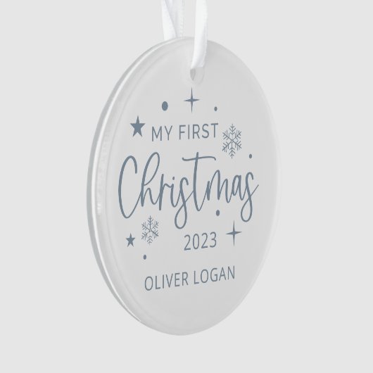 フェスティバル初めてのクリスマス写真 オーナメント (正面)