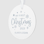 フェスティバル初めてのクリスマス写真 オーナメント (正面)